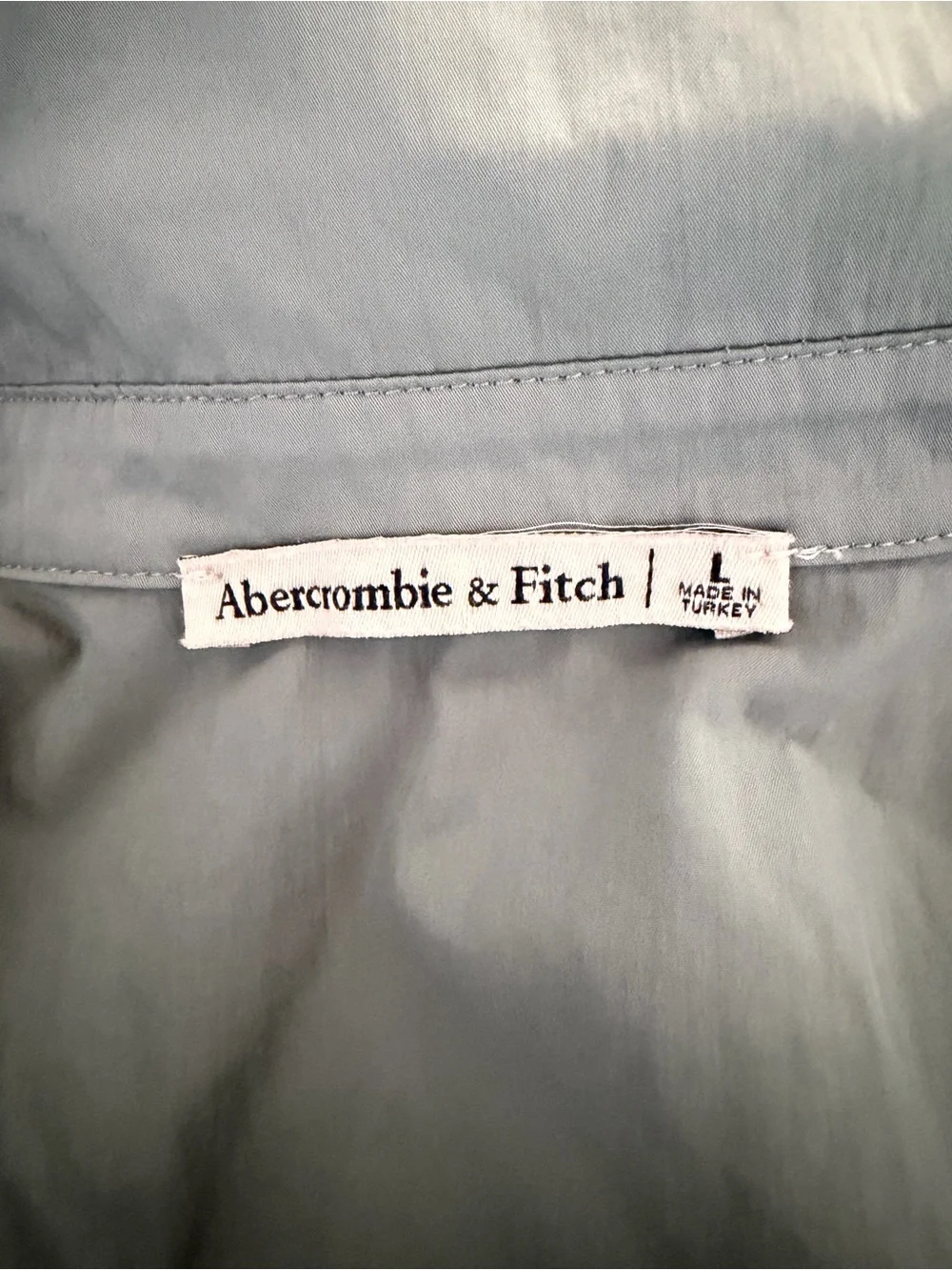 Abercrombie & Fitch Sage Green Short-Sleeve Maxi Shirt Dress